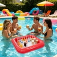 thumbnail image 2 of Dvumao Summer Swimming Pool Buoyancy Ice Bar, Thickened PVC Inflatable Cup Holder, Pool Party Drink Float, 2 of 6