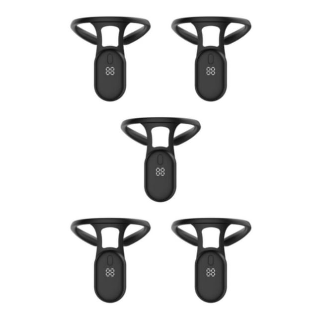 Justharion Adjustable Posture Neck Humps Corrector Comfortable Reduce Back Pain Easy To Wear Posture Corrector black 5Set