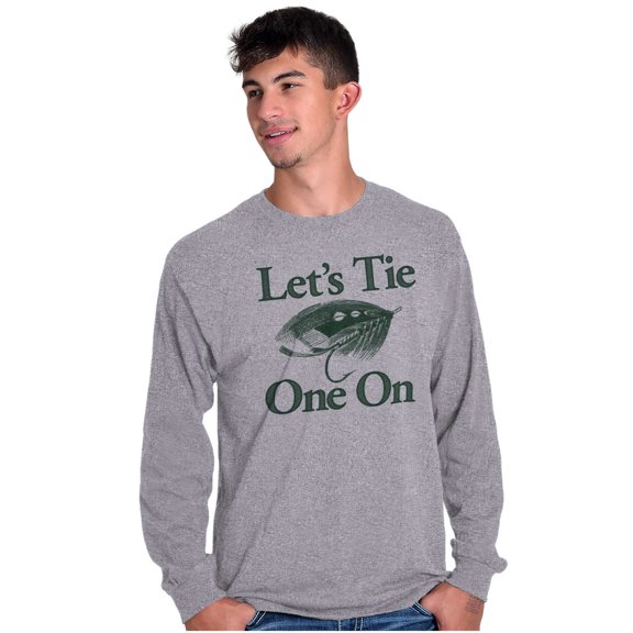 Funny Fishing Anglerfishing Bait Hook Plus Size Long Sleeve Graphic Tee Shirt Brisco Brands 2X