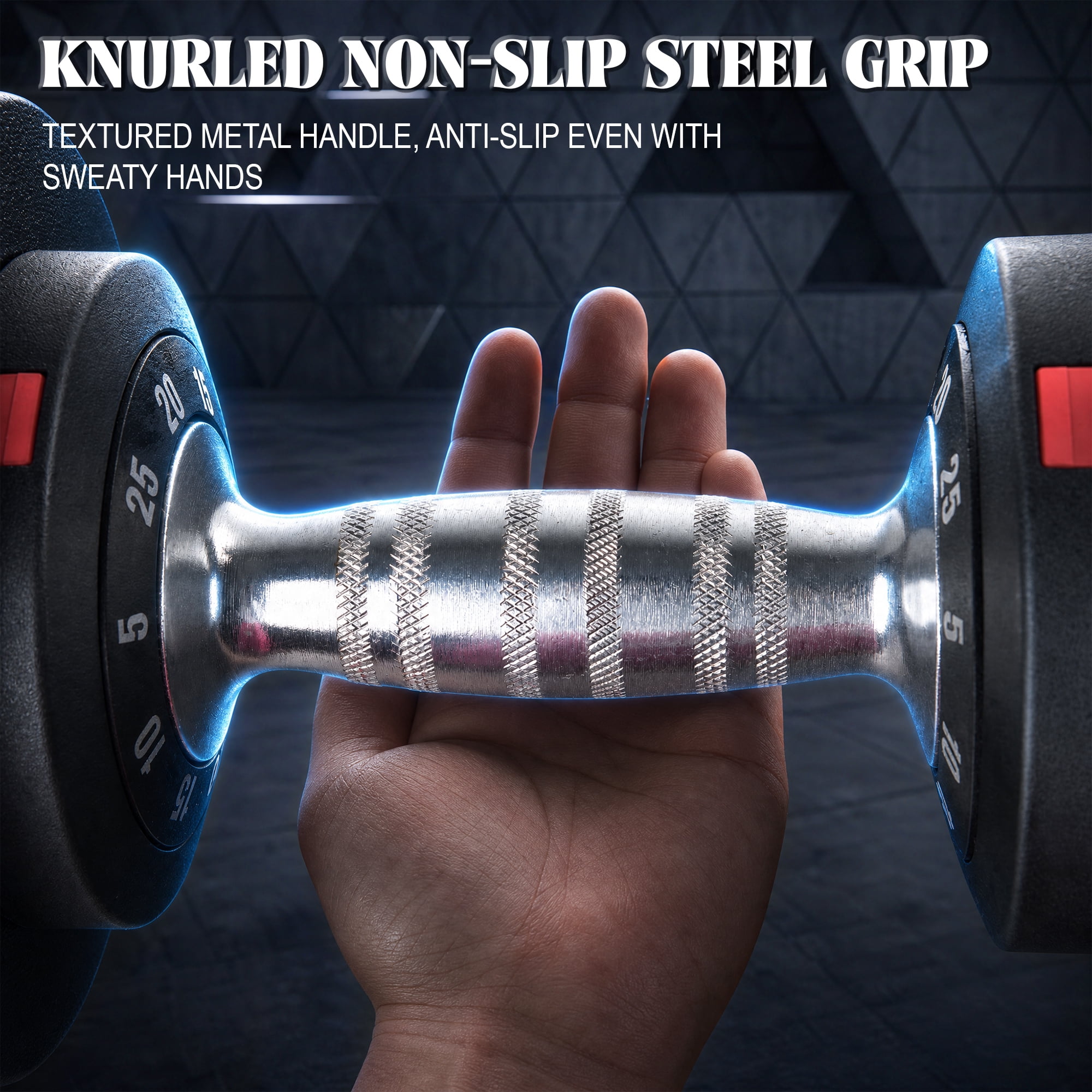 Leumius Adjustable Dumbbell Set, 10-in-1 25LB/55LB Adjustable Dumbbells with Lock System, Fast 1 Sec Adjustment, Non-Slip Grip & Storage Tray, Home Gym Workout Weights for Men Women,Black