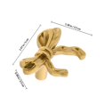 thumbnail image 3 of Vosarea Vintage Bowknot Cabinet Knob Pull Handle for Drawer Dresser Cupboard, Golden Copper Finish, 1 Pack, 1.97x1.38x0.98in, 3 of 10