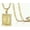 J, variant on Jewelry Initial Pendant Necklace for Men Womens, 14K Gold Plated Square Letter Capital Necklace Alphabets from A-Z Figaro Chain Necklace