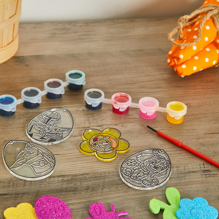 The Nickelodeon Paw Patrol Paint Your Own Suncatcher has Suncatchers,  Paint, and Paint Brushes