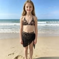 thumbnail image 6 of Tween Girls Swimsuit Summer Swimwear Leopard Print Three Piece Bikini Strappy Toddler Kids Beach Bathing Suit Swimsuits, 6 of 9