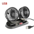 AROKOKO Usb Fans Usb Car Fan 360° Rotating Double Head Electric Cooling Fan Plug In Cigarette