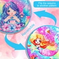 thumbnail image 5 of AGSDON 3PCS Mermaid Backpack for Girls, 16" Preschool Elementary Bookbag, Kids Sequin Cute Backpacks and Lunch Box, 5 of 9