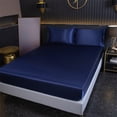 thumbnail image 1 of Fitted Sheet Deep Pocket 16 Inch Satin Brushed Microfiber Wrinkle Free Breathable Hotel Quality for Hot Sleepers, 1 of 6