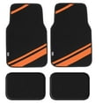 thumbnail image 1 of FH Group Carpet Liners Car Floor Mats with Faux Leather Stripes - Full Set, 1 of 5