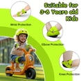 thumbnail image 3 of Kids Bike Helmet & Protective Gear Set for Toddlers Age 3-8, Adjustable for Cycling & Skateboarding - Yellow, 3 of 7