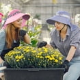 thumbnail image 6 of Sun Blocker Women's Sun Hat Wide Brim Flap Cap with Floral Ribbon for Beach Gardening Hiking Fishing Safari UPF 50+ Pink, 6 of 7