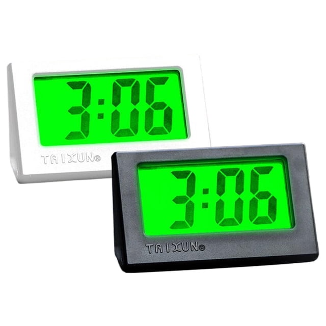 2 piezas de reloj digital portátil para automóvil, reloj electróco, LCD, reloj luminoso a prueba de para camió Colco Reloj digital