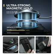 Dexnor for iPhone 15 Pro Max Case with Slide Camera Cover & Adjustable Kickstand & Built-in Screen Protector,Compatible with MagSafe Shockproof Bumper Heavy-Duty Magnetic Protective Cover,Black