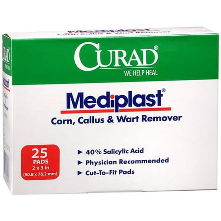 Curad Mediplast Pads 40%, 2 Inches X 3 Inches - 25 Ea, 3 Pack