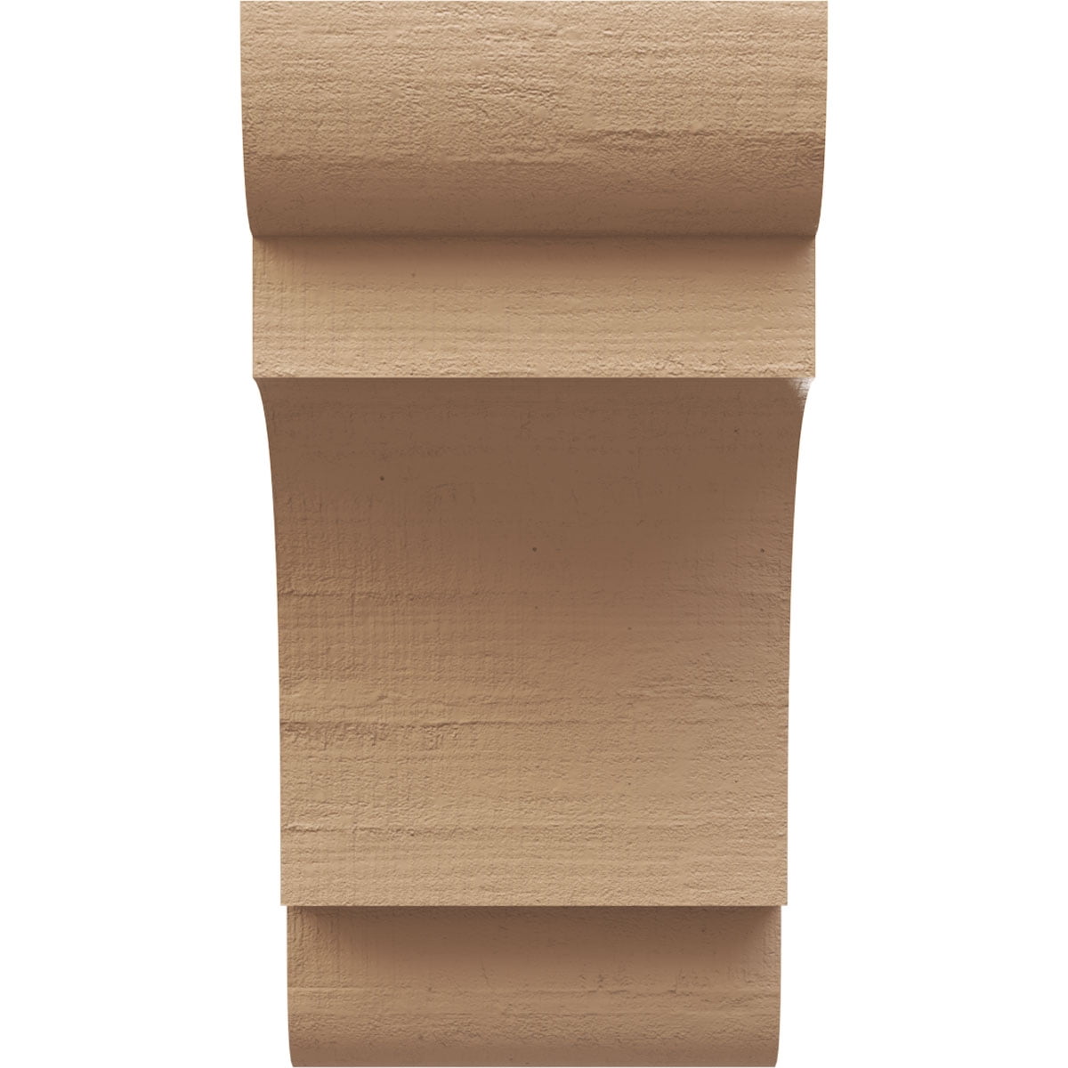 9"W x 9"D x 18"H Wide New Brighton Rough Cedar Woodgrain TimberThane Corbel, Primed Tan