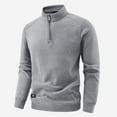 thumbnail image 2 of USNSM (M-5XL) Big and Tall Men's Quarter-Zip Fleece Jacket, Long Sleeve Half Zip Fleece Pullover Sweaters Thermal Golf Sweatshirt Gray L, 2 of 3