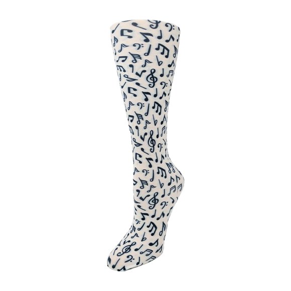 Cutieful Bas de Compression Thérapeutique Transparent 8-15 mmHg - Notes de Musique