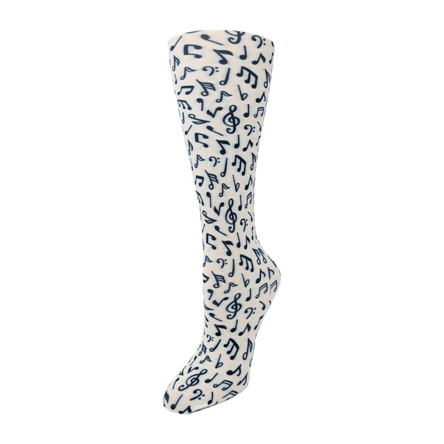 Cutieful Bas de Compression Thérapeutique Transparent 8-15 mmHg - Notes de Musique