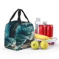 thumbnail image 5 of Pofeuu Blue Ocean Waves Print Lunch Bag Lunch Box Insulated Lunch Bag Adult Lunch Box for Men and Women, 5 of 8