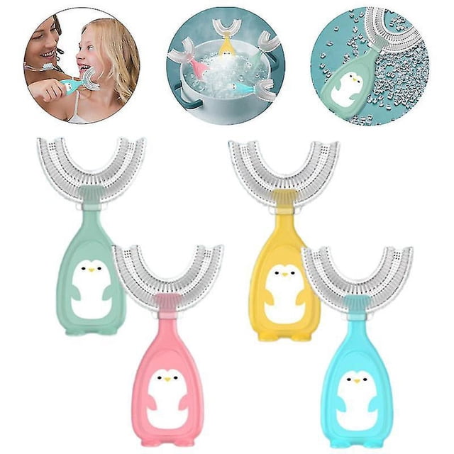 360 U-Shaped Soft Children Toothbrush Deep Cleaning Kids Toothbrush for Ages 2-12