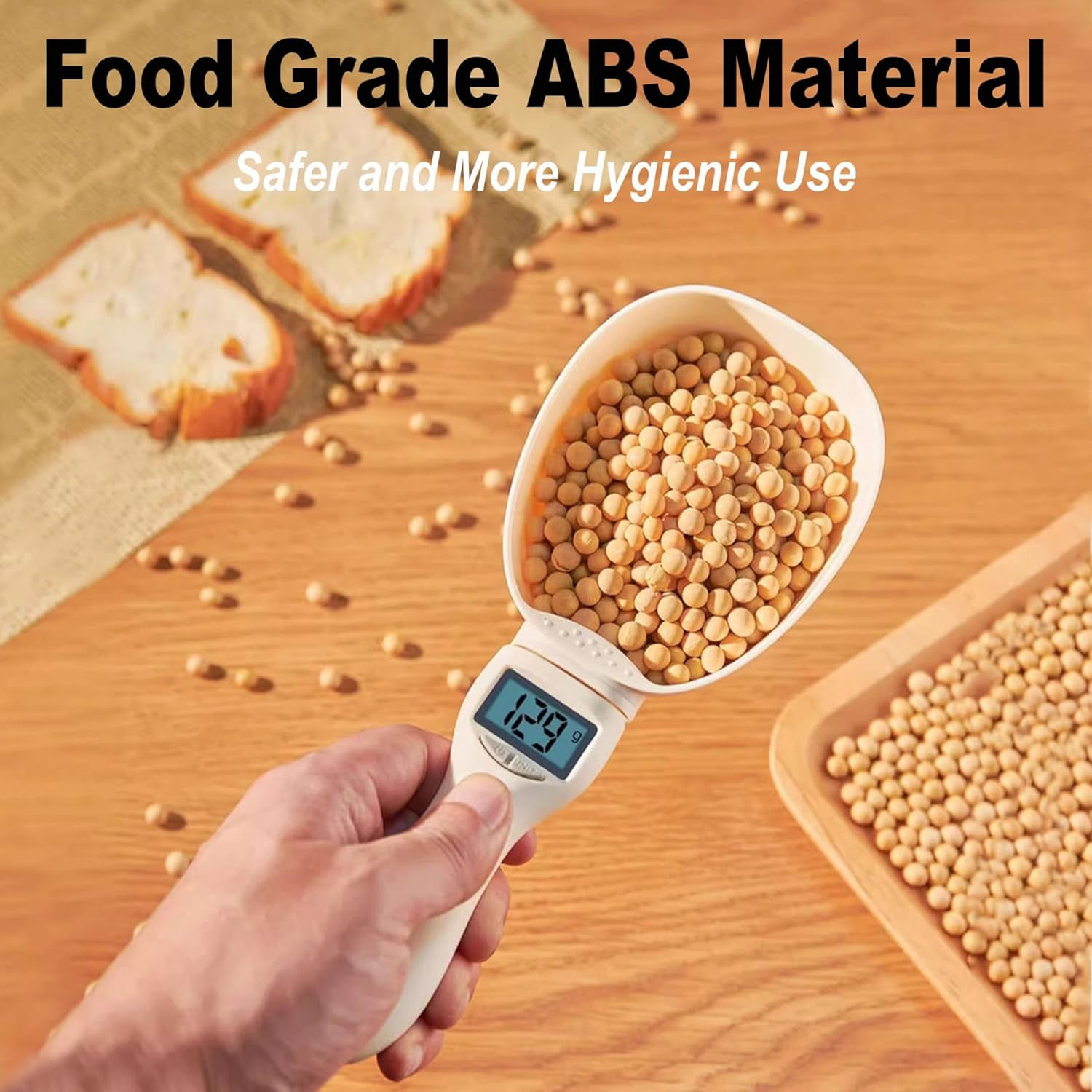 Electronic Measuring Spoon with Conversion, Digital Smart Detachable Spoon with LCD Display for Kitchen, Baking, Coffee & Pet Food