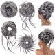 thumbnail image 1 of HOOJIH Piezas de pelo de moño desordenado, 4 piezas de moño desordenado, piezas de pelo de moño recto para mujeres, extensiones de cola de caballo onduladas y despeinadas, coleteros para el cabello co, 1 of 5