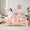 Green Pink Orange, variant on Castle Fairy Cartoon Cow Twin Bedding Sets,Kawaii Farmhouse Animal Bedding Comforter Set