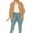 Tan, variant on Women's Plus Size Casual Cardigan Loose Fit Soft Draped Kimono Sleeve