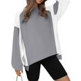 thumbnail image 5 of Futezty Sweatshirt for Women Casual Long Sleeve Crewneck Lightweight Pullover Tops Loose Sweatshirts, 5 of 8