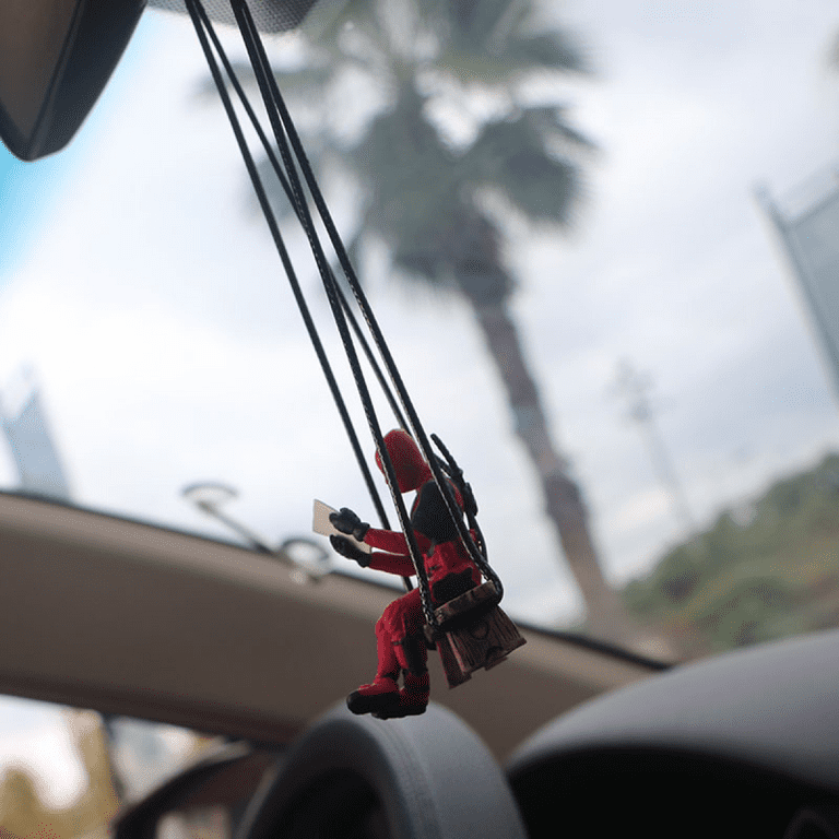 Swing Deadpool Car Interior Decoration Rearview Mirror Pendant Car  Accessories