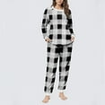thumbnail image 2 of Fengactive Women's Long Sleeve Crew Neck Pajama Set With Pockets Printed Lounge Sets Two Piece Pj Outfits, 2 of 6