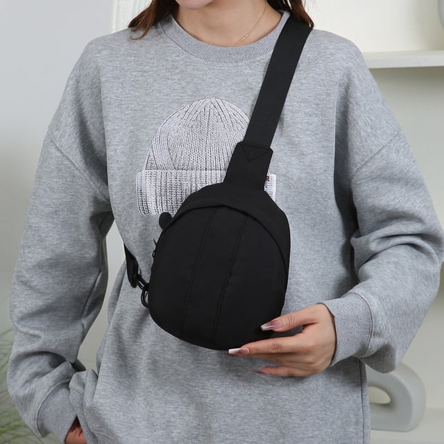 Sac Poitrine Bandoulière / Sac Banane de Sport avec Sangle Ajustable / Rangement à Multiples Poches pour Voyage, Randonnée et Usage Quotidien / Sac Banane Léger pour Hommes et Femmes / Organisateur Portable pour Essentiels