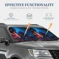 thumbnail image 3 of Kdxio Spooky Halloween Night Scene Print 2-Piece Sun Shade Front Windshield - Foldable Car Front Window Sunshades for Most Sedans SUV Truck, 3 of 5