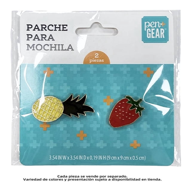 Parche Pen + Gear Para Mochila Frutas 2 Piezas