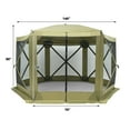 thumbnail image 2 of Gymax Portable Pop Up 6 Sided Canopy Instant Gazebo Screen Tent Green, 2 of 10