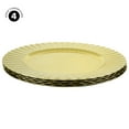 thumbnail image 4 of Koyal Wholesale Minimalist Ribbed Acrylic Gold Charger Plates for Weddings Birthdays Quinceaneras Party Events, 4-Pack, 4 of 5