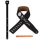 thumbnail image 1 of Correa de guitarra de cuero PU ajustable para accesorios de guitarra eléctrica acústica de bajo Rosa negro perfke correa de bajo, 1 of 4
