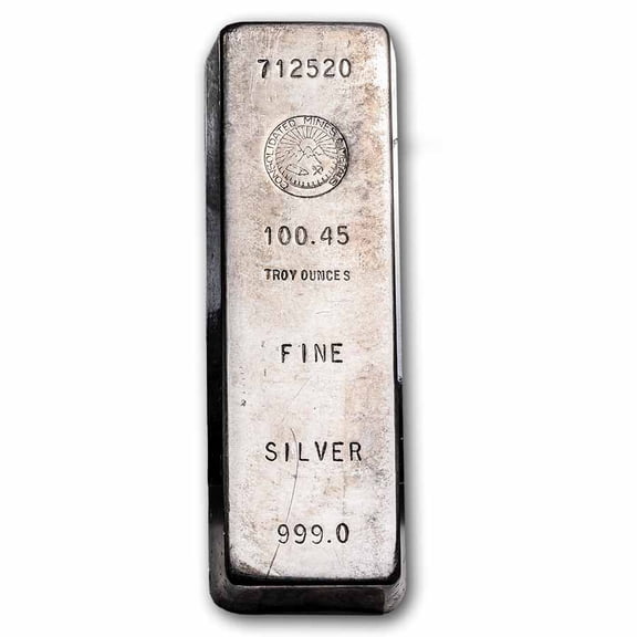 100.45 oz Silver Bar - Consolidated Mines and Metals