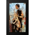 thumbnail image 2 of Bolokofsky, Ronald 15x24 Black Modern Framed Museum Art Print Titled - Sax Man, 2 of 5