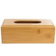 thumbnail image 1 of Decorative Bamboo Tissue Box Paper Dispenser Container Desk Kitchen Home Office, 1 of 7