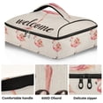 thumbnail image 2 of Iauyy Casserole Carrier for Hot Food Insulated Casserole Travel Carry Bag with Lid Food Warmer Bag for Party/Picnic,Adorable Flamingo, 2 of 7