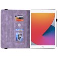 thumbnail image 2 of iPad 10.2 Case 2021, iPad 10.2 Case 2020/2019, Allytech Butterfly Embossed Shock Absorption Kickstand Pencil Holder Auto Sleep Wake Slim Cover Case for Apple iPad 10.2" 9th 8th 7th Generation, Purple, 2 of 6