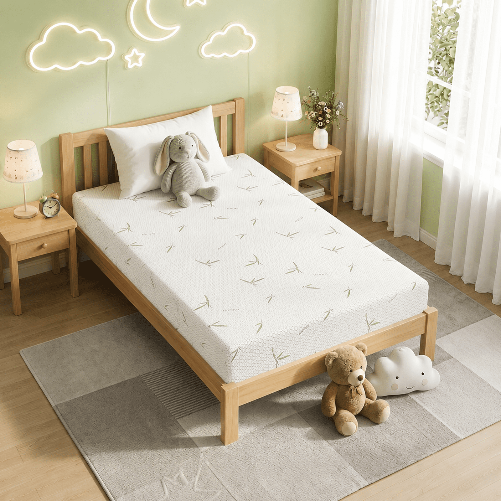 5 inch Twin XL Gel Memory Foam Mattress, Medium Firm mattress in a box, Cool and Skin-Friendly material for Kids & Adults