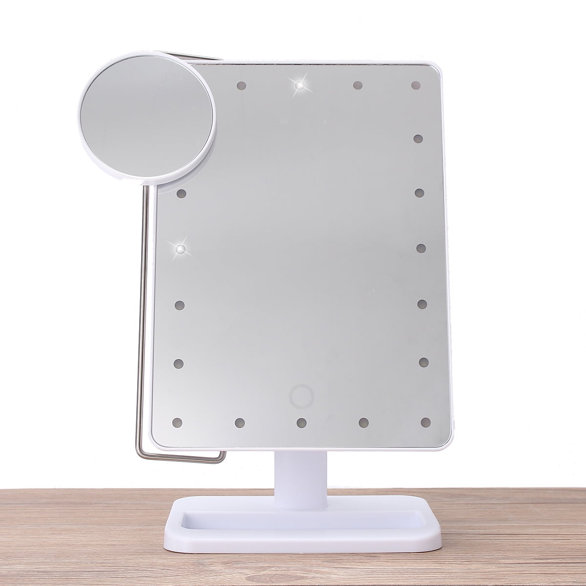 10X Magnifying 20 LED Lighted Makeup Mirror Touch Tabletop Cosmetic