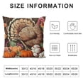 thumbnail image 5 of BANET Thanksgiving Day Turkey Wood Pumpkins Pillowcase Thanksgiving Home Sofa 22x22in, 5 of 5