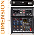 Pyle Professional DJ Audio Mixer Controller 4Channel DJ Controller