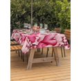 thumbnail image 2 of Outdoor Tablecloth with Umbrella Hole and Zipper, Valentine's Day Rectangle Table Cloth 60x102 Inch Waterproof Tablecloth, Pink Romantic Love Checkered Buffalo Picnic Table Cover for Patio Camping, 2 of 7