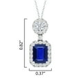 thumbnail image 2 of V3 Jewelry® 925 Sterling Silver with Blue Sapphire and White Topaz Drop Pendant for Women, 2 of 3