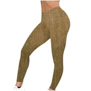 AherBiu Yoga Leggings for Women High Waisted Bottom Legging Pants Printed Workout Gym Slim Trousers