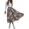 thumbnail image 2 of Xingqing Womens Volant Dress Imprimé Léopard Taille Haute Fête Tulle Tutu Jupe Midi Ligne A Jaune TG, 2 of 7