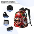 thumbnail image 5 of Lsque Mario Classic Casual Backpack - Large Capacity Water-Resistant Backpack for School, Work, Travel, and Outdoor Activities, 5 of 8